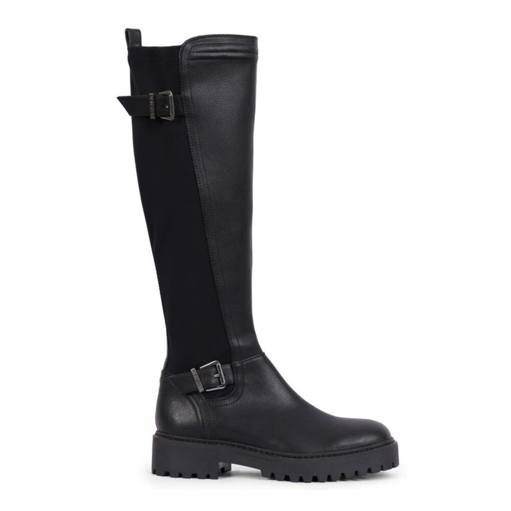 REACTION KENNETH COLE Womens Black Salt Round Toe Block Heel Riding Boot 10 M